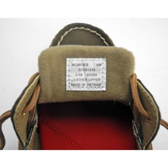 Sperry Top-Sider Brown Nubuck Leather Mesh Camouflage Boat Shoes - Women's 6M - Picture 8 of 8